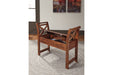 Abbonto Warm Brown Accent Bench - Lara Furniture