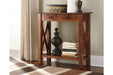 Abbonto Warm Brown Sofa/Console Table - Lara Furniture