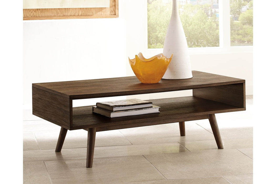 Kisper Dark Brown Coffee Table - Lara Furniture