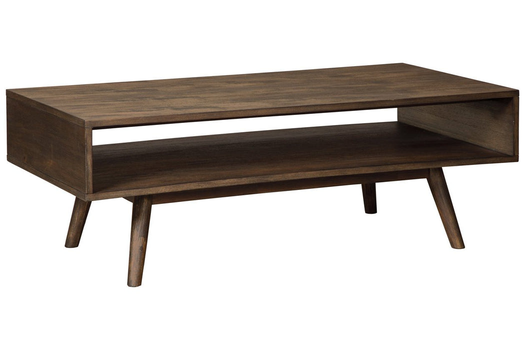 Kisper Dark Brown Coffee Table - Lara Furniture