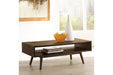 Kisper Dark Brown Coffee Table - Lara Furniture