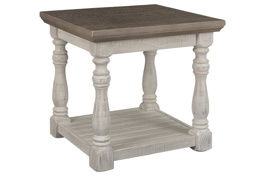 Havalance Gray/White End Table - Lara Furniture