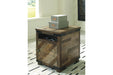 Cordayne Rustic Brown Chairside End Table - Lara Furniture