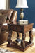 Alymere Rustic Brown End Table - Lara Furniture