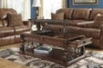 Alymere Rustic Brown Coffee Table with Lift Top - Lara Furniture