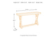 Wesling Light Brown Sofa/Console Table - Lara Furniture