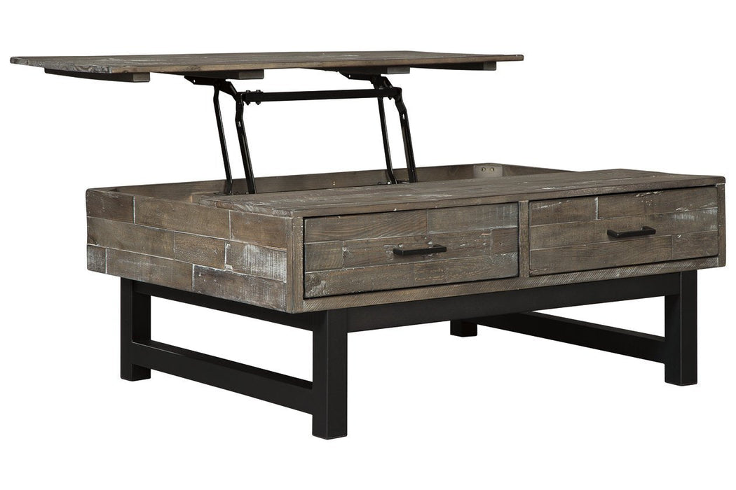 Mondoro Grayish Brown Coffee Table with Lift Top - Lara Furniture