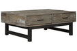 Mondoro Grayish Brown Coffee Table with Lift Top - Lara Furniture