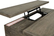 Chazney Rustic Brown Coffee Table with Lift Top - Lara Furniture