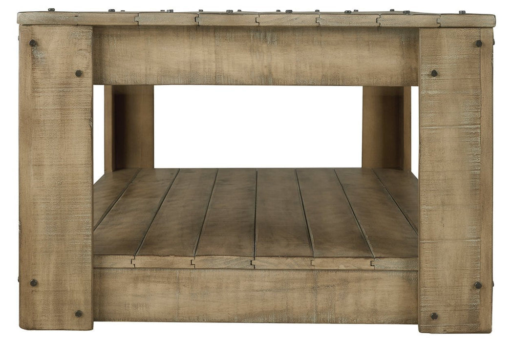 Lindalon Light Brown Coffee Table - Lara Furniture