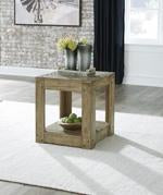 Lindalon Light Brown End Table - Lara Furniture