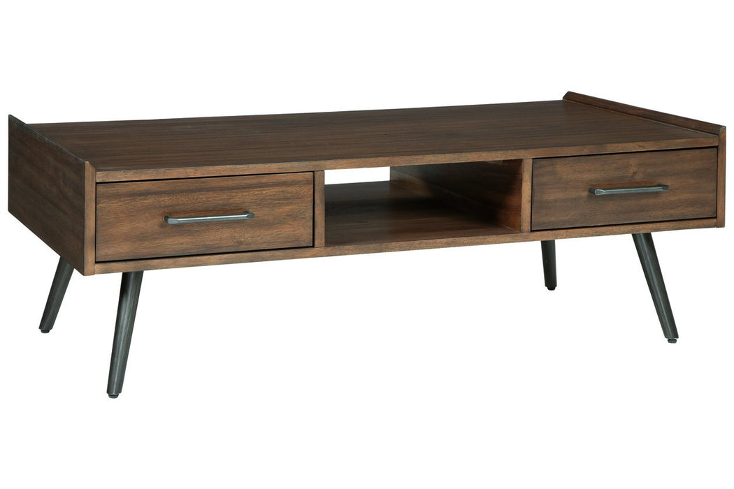 Calmoni Brown Coffee Table - Lara Furniture