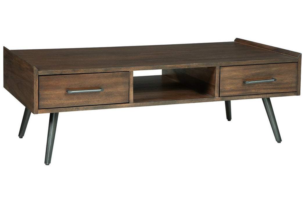 Calmoni Brown Coffee Table - Lara Furniture