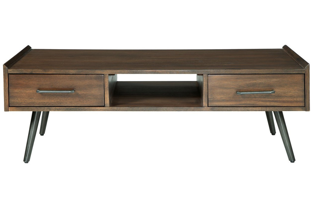 Calmoni Brown Coffee Table - Lara Furniture