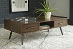 Calmoni Brown Coffee Table - Lara Furniture