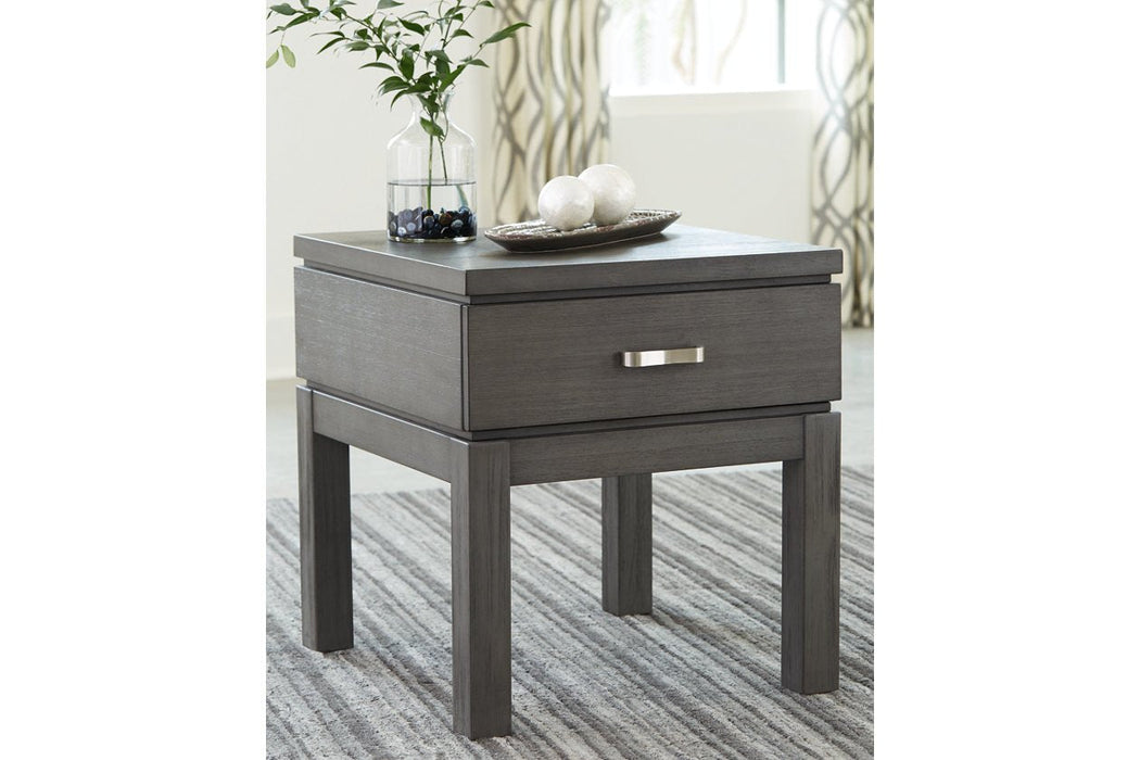 Caitbrook Gray End Table - Lara Furniture