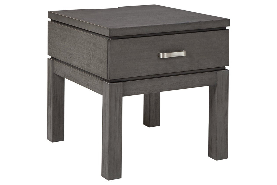 Caitbrook Gray End Table - Lara Furniture