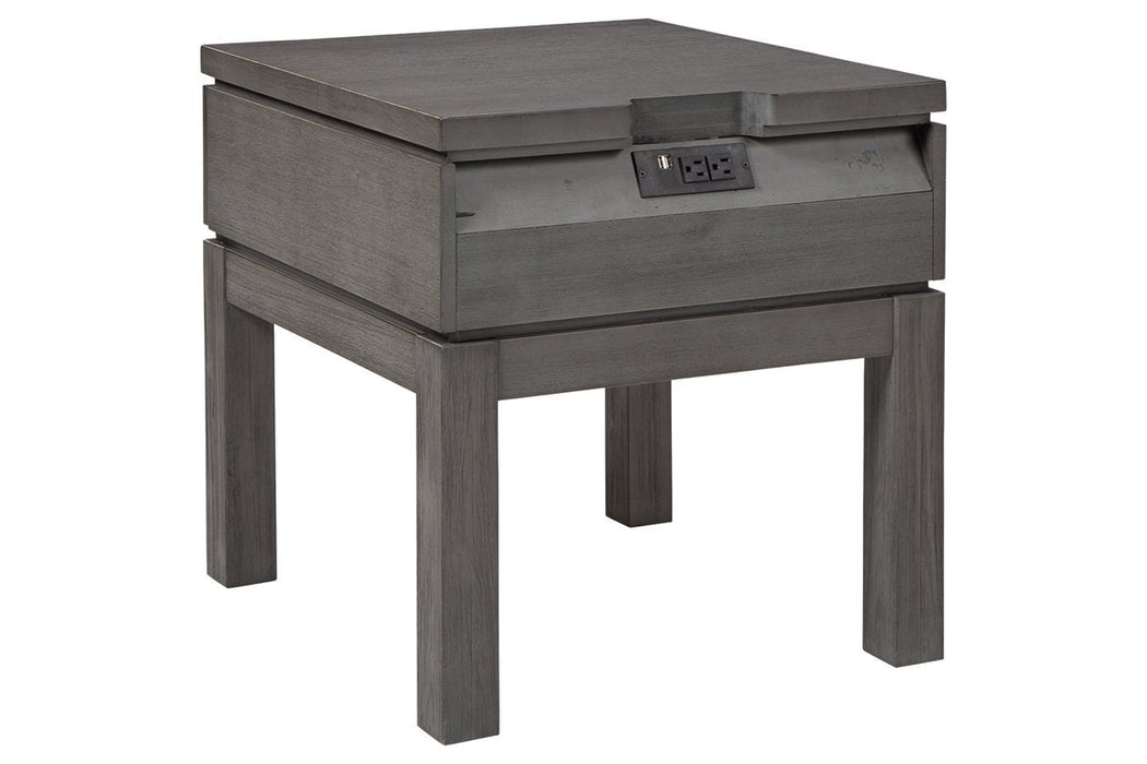 Caitbrook Gray End Table - Lara Furniture
