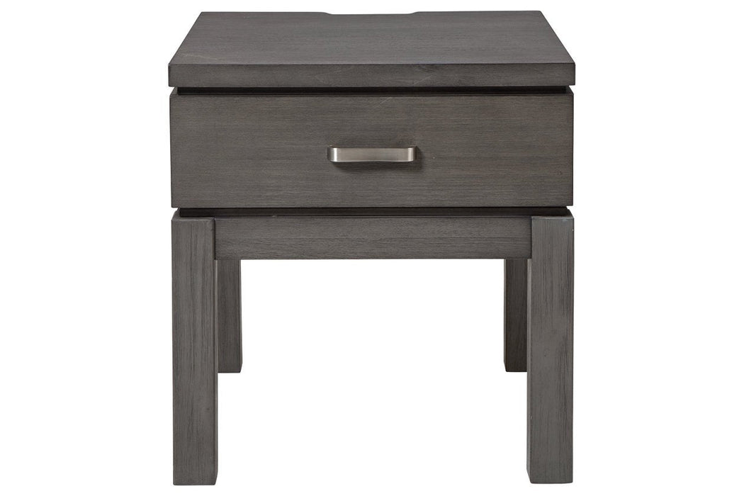 Caitbrook Gray End Table - Lara Furniture