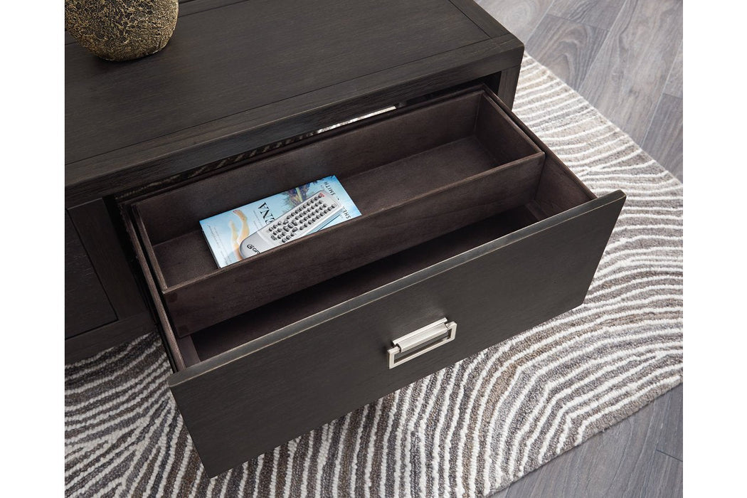 Chisago Black Lift-Top Coffee Table - Lara Furniture