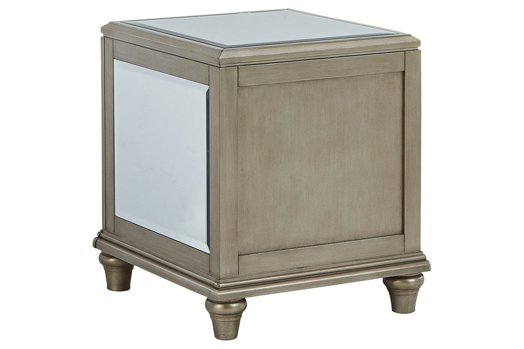 Chevanna Platinum End Table - Lara Furniture