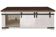 Wystfield White/Brown Coffee Table - Lara Furniture