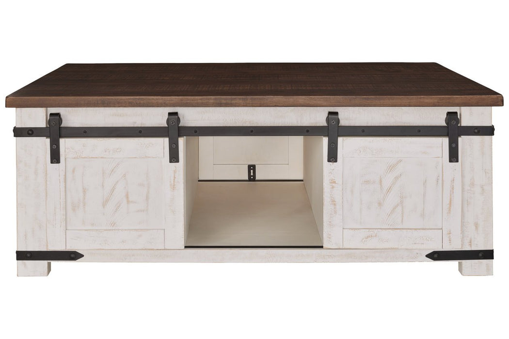 Wystfield White/Brown Coffee Table - Lara Furniture