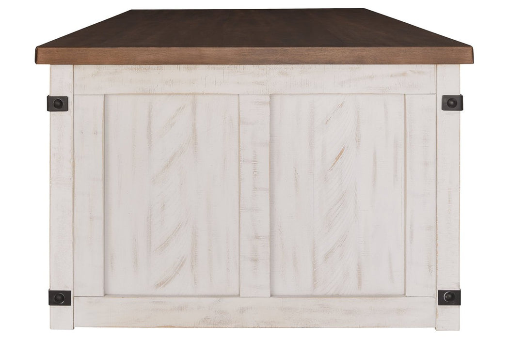 Wystfield White/Brown Coffee Table - Lara Furniture