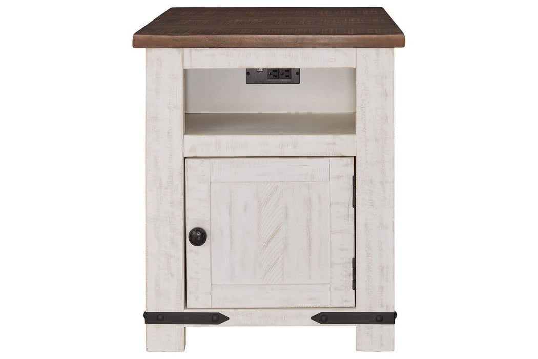 Wystfield White/Brown End Table - Lara Furniture