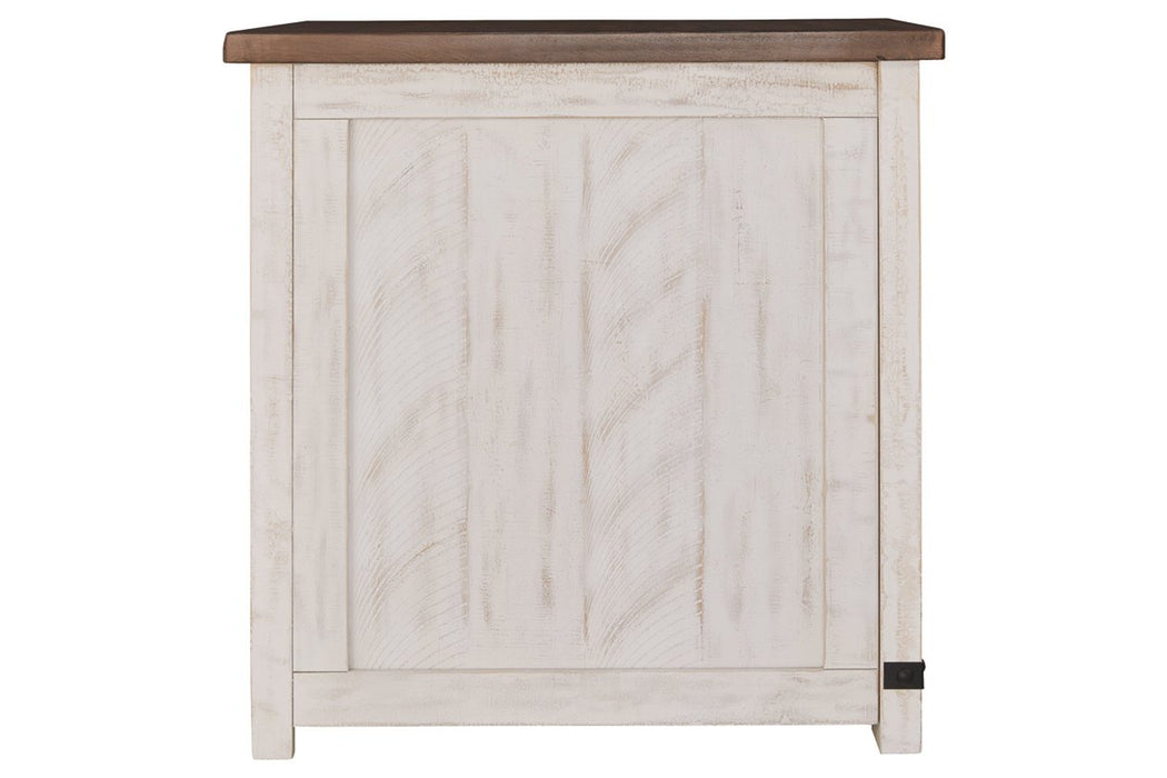 Wystfield White/Brown End Table - Lara Furniture