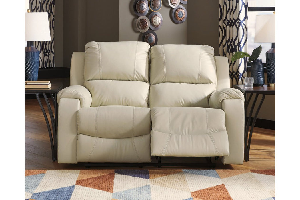 Rackingburg Cream Power Reclining Loveseat - Lara Furniture