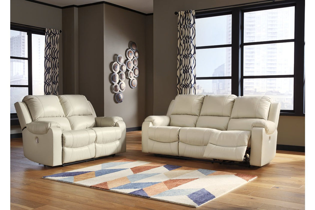 Rackingburg Cream Power Reclining Sofa - Lara Furniture