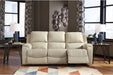 Rackingburg Cream Power Reclining Sofa - Lara Furniture