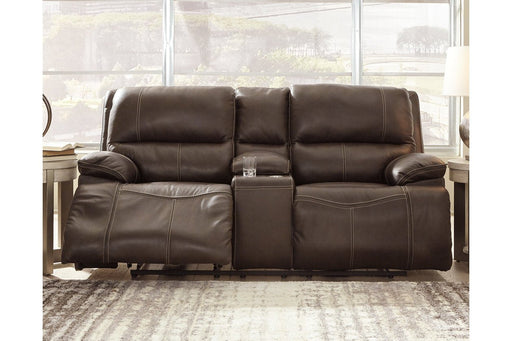 Ricmen Walnut Power Reclining Loveseat - Lara Furniture