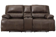 Ricmen Walnut Power Reclining Loveseat - Lara Furniture