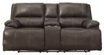 Ricmen Walnut Power Reclining Loveseat - Lara Furniture