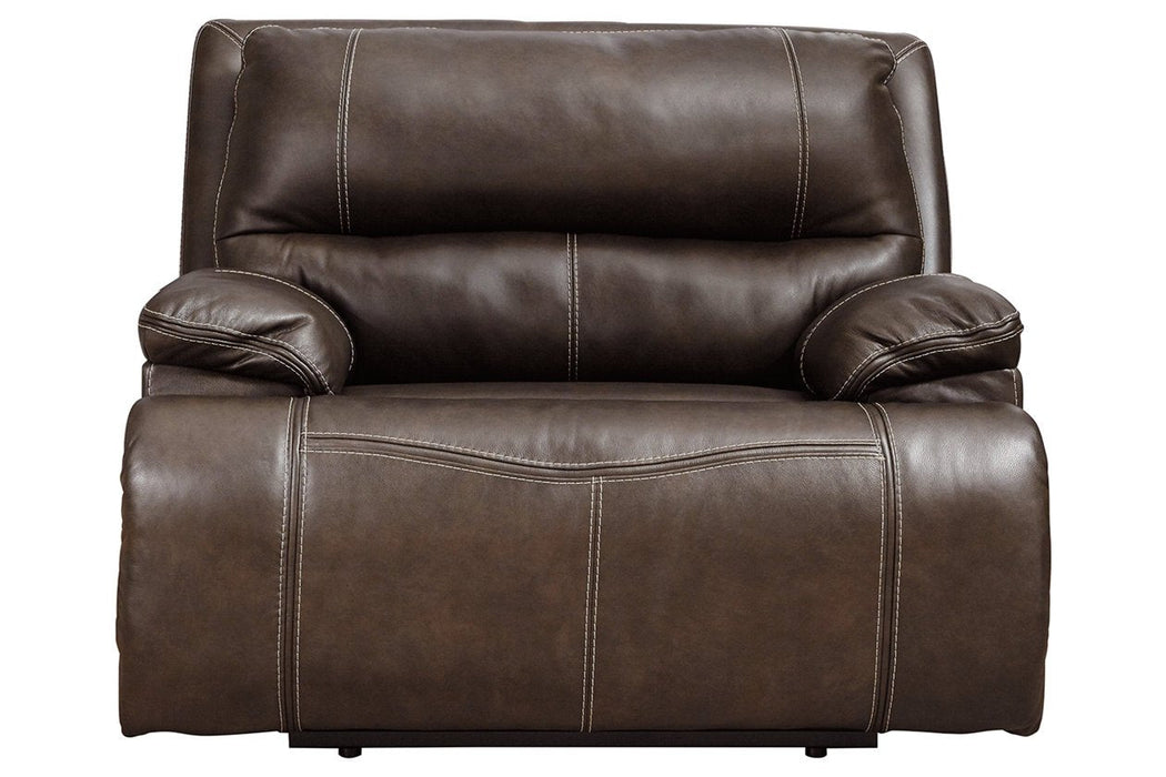 Ricmen Walnut Oversized Power Recliner - Lara Furniture