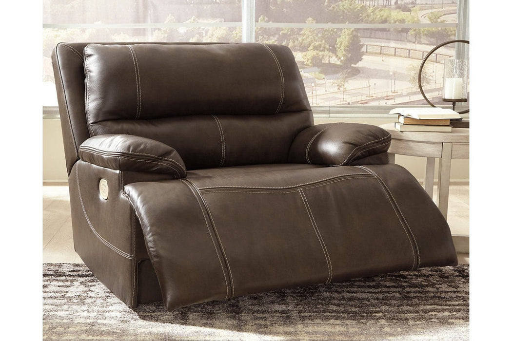 Ricmen Walnut Oversized Power Recliner - Lara Furniture