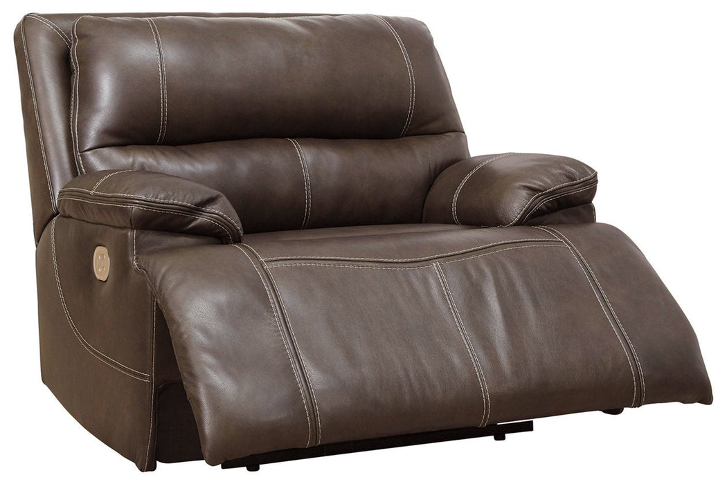 Ricmen Walnut Oversized Power Recliner - Lara Furniture