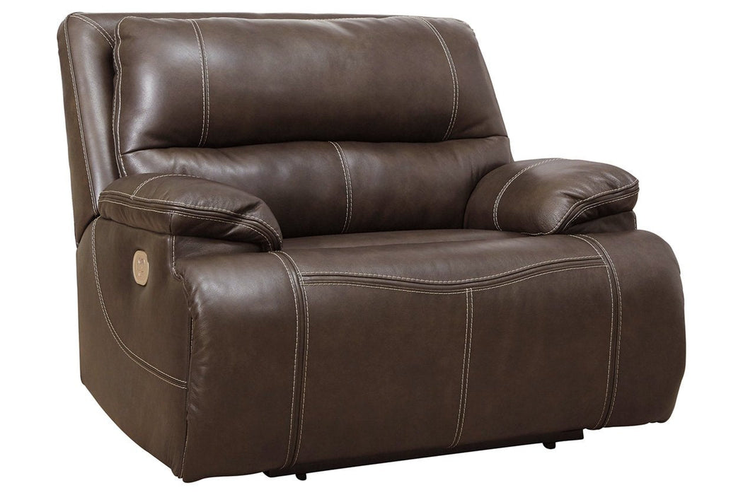 Ricmen Walnut Oversized Power Recliner - Lara Furniture