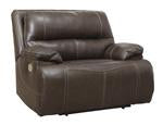 Ricmen Walnut Oversized Power Recliner - Lara Furniture