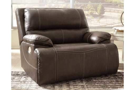 Ricmen Walnut Oversized Power Recliner - Lara Furniture