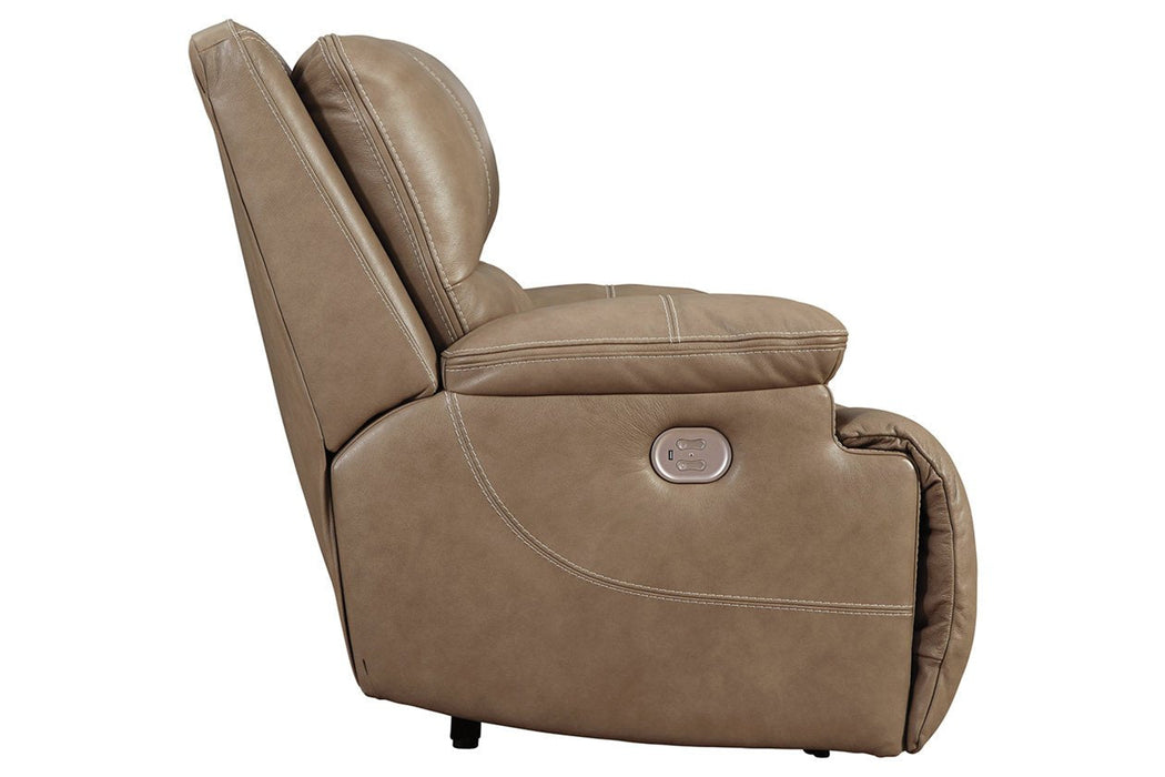 Ricmen Putty Oversized Power Recliner - Lara Furniture