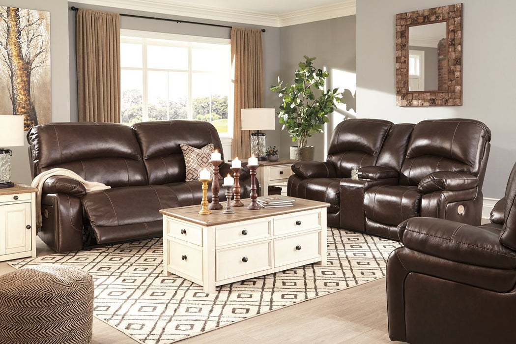 Hallstrung Chocolate Power Reclining Sofa - Lara Furniture