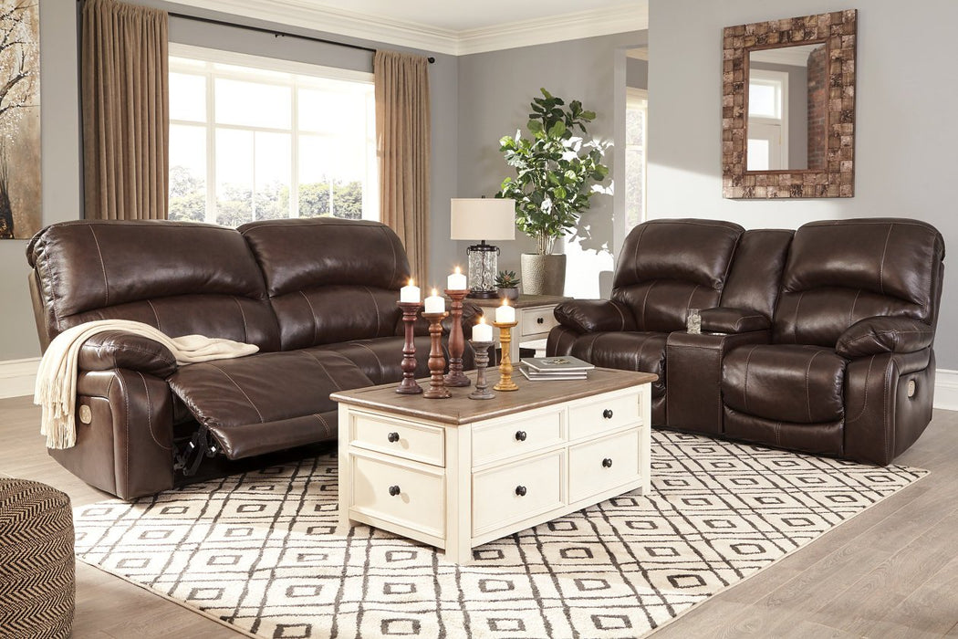 Hallstrung Chocolate Power Reclining Sofa - Lara Furniture