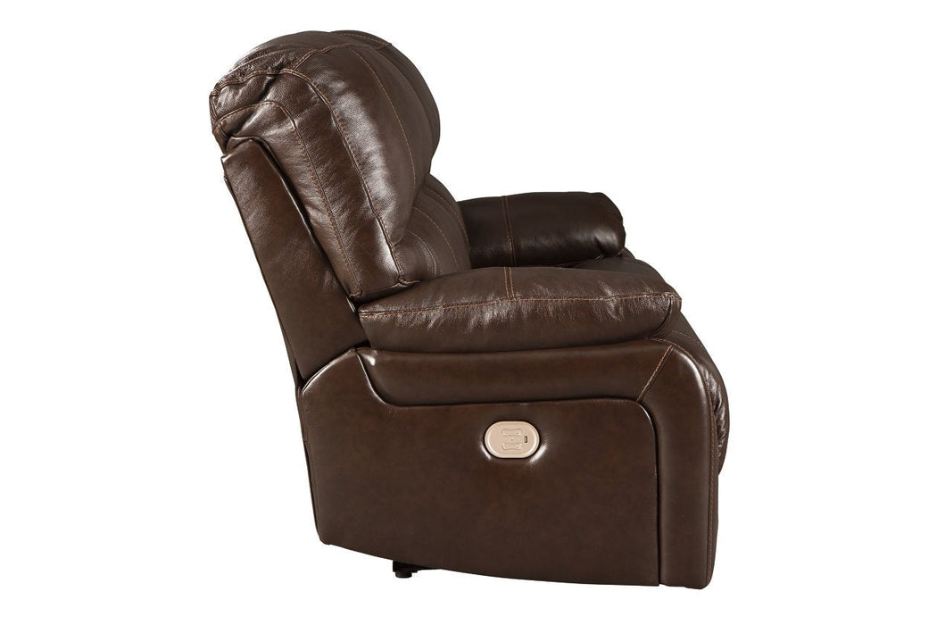 Hallstrung Chocolate Power Reclining Sofa - Lara Furniture