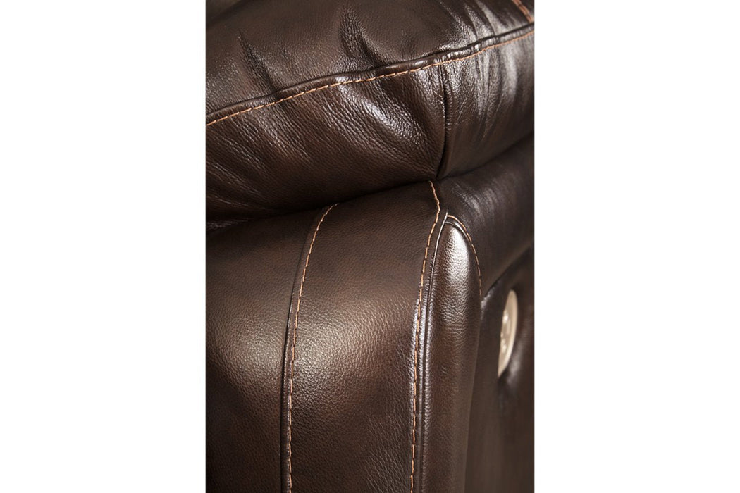 Hallstrung Chocolate Power Reclining Sofa - Lara Furniture