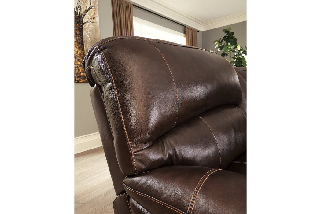 Hallstrung Chocolate Power Reclining Sofa - Lara Furniture