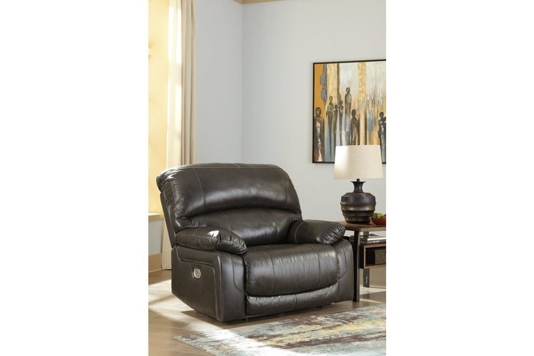 Hallstrung Gray Oversized Power Recliner - Lara Furniture