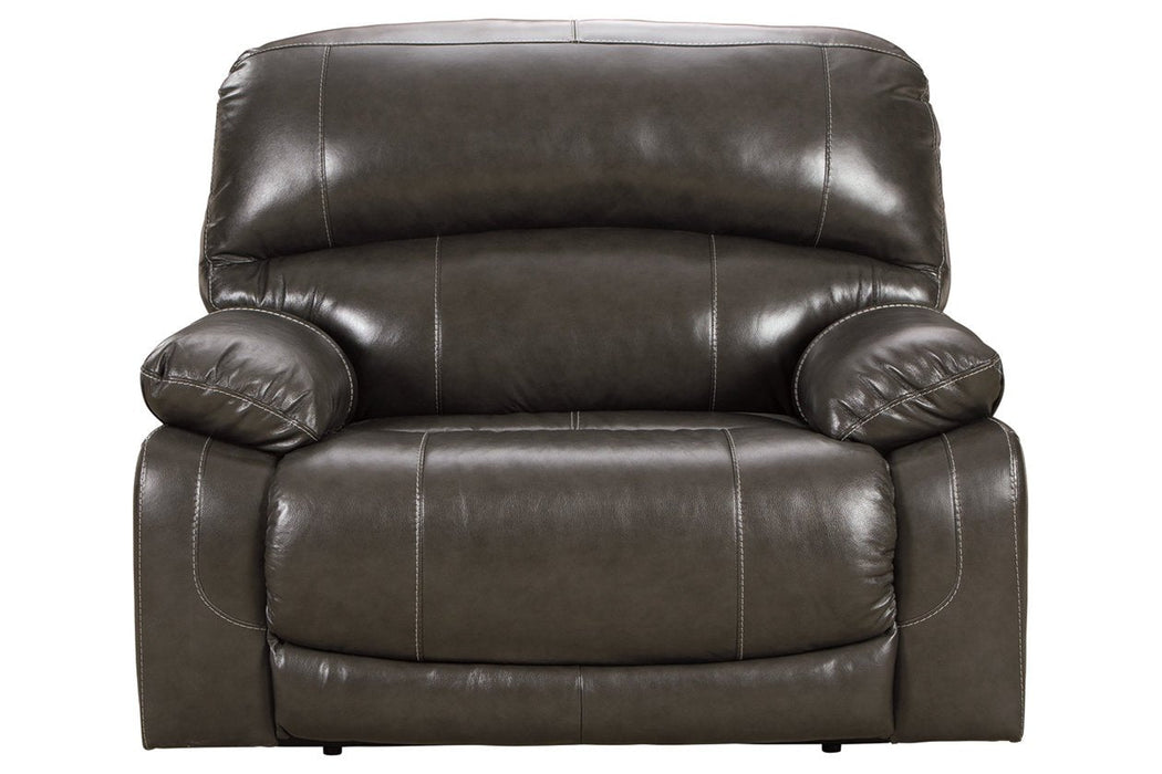 Hallstrung Gray Oversized Power Recliner - Lara Furniture